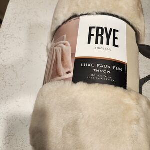 Frye Faux Fur Throw in Cream
